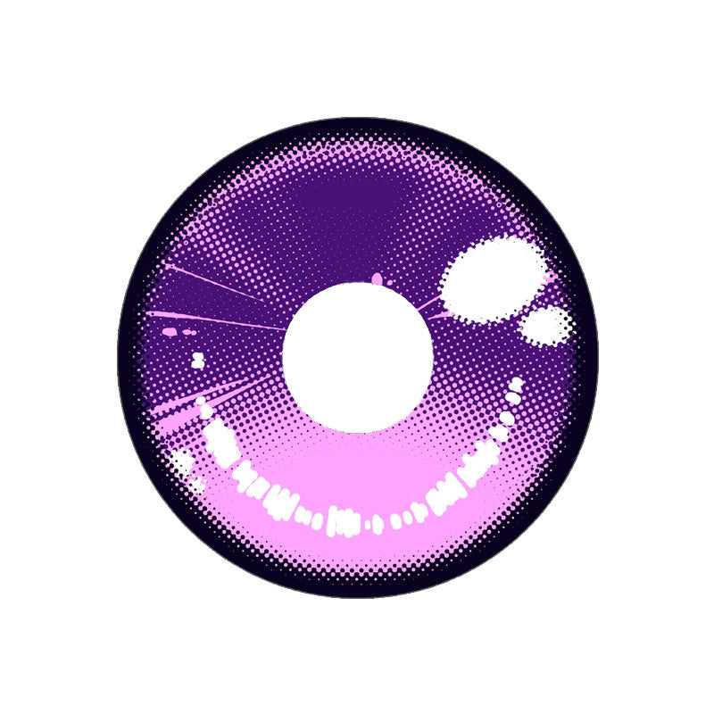 With these amazing purple gradient contacts that feature a distinct 4-tone painted manga-like design and dark black limbal ring, you can make the cutest anime cosplay possible. The CrazyLab Anime2 Violet circle lenses ship fast from the USA and include a free contact lens case.