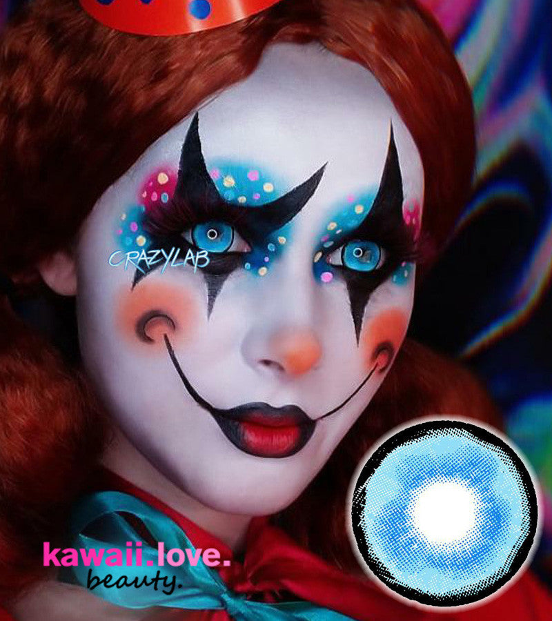 17mm Aqua Man mini sclera circle lenses give the illusion of giant ocean blue animated eyes . These otherworldly lenses can help create striking looks from anime and cartoon characters and more. CrazyLab Aqua man 17mm mini sclera contacts are made with high quality and comfortable silicone hydrogel technology and ship fast and *free from the USA. Main image