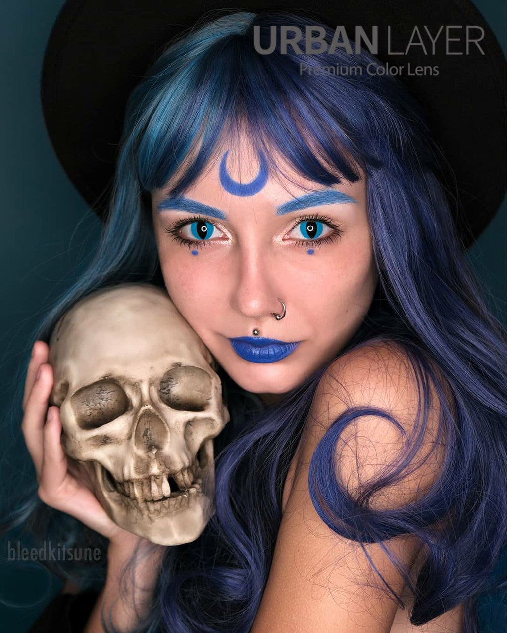Aqua Cat blue special effects circle lenses by CrazyLab (US stock)
