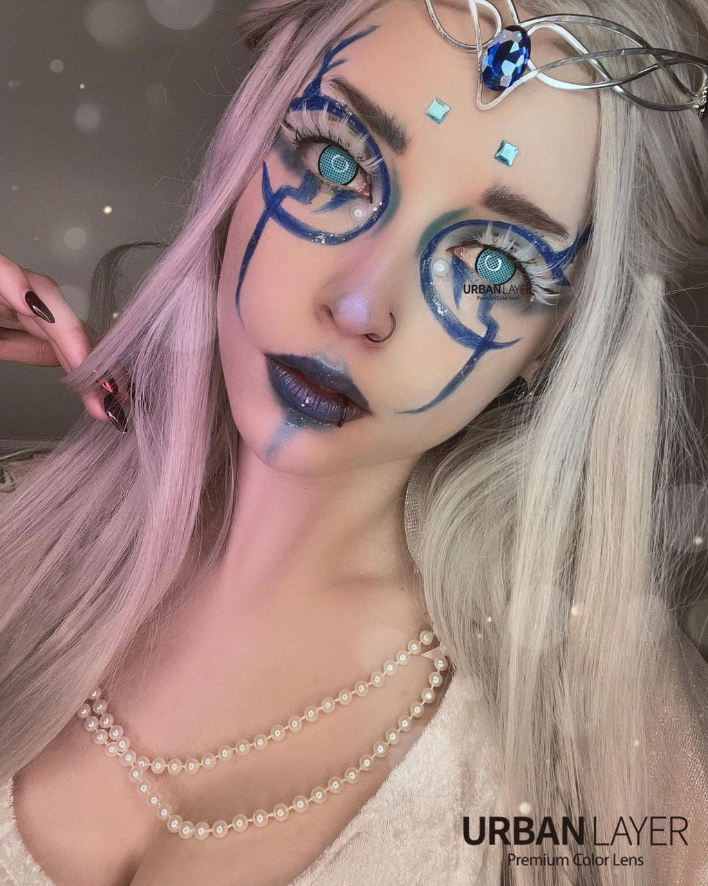 Cyan Mesh R Circle Lenses | 1 Year