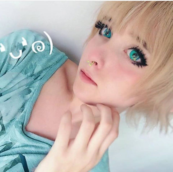 Anime Turquoise Circle Lenses | 1 Year