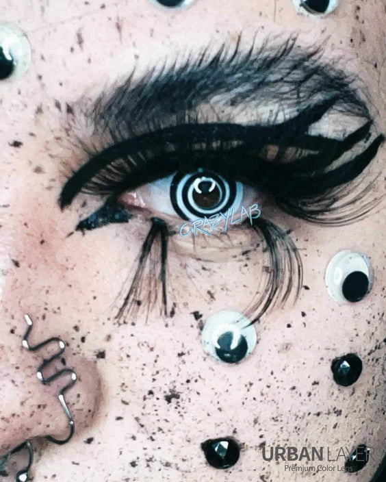 Black Spiral Colored Lenses | 1 Year