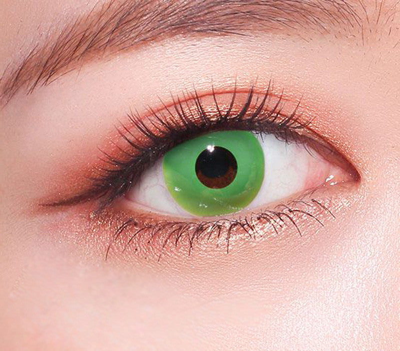 Vivid Green Circle Lenses Secondary image