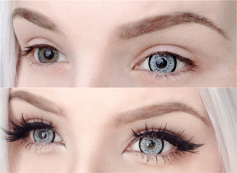 Bright Dolly Eye Gray circle lenses by EOS