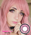 Dolly Eye pink circle lenses by EOS are nearly unmatched when it comes to vibrancy over even the darkest of eyes. These vivid light pink lenses command attention and are sure to make a statement with their totally opaque color and thick black limbal circle rim, making your eyes pop for the cutest dolly look. Our 100% authentic EOS Dolly Pink circle lenses ship fast from the USA.