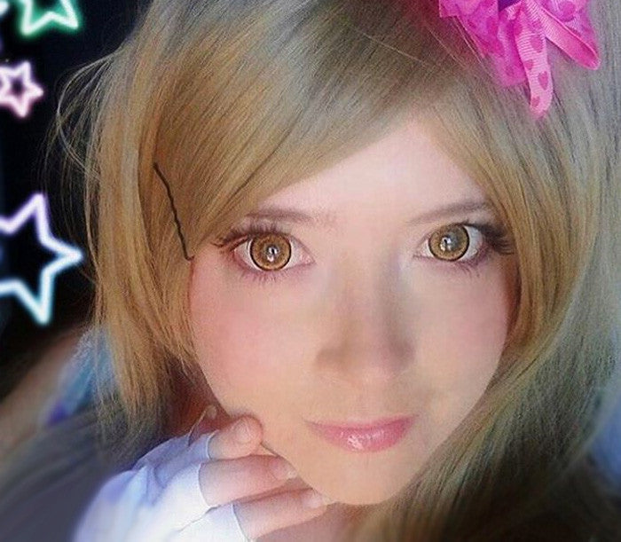 Dolly+ Brown light and bright colored circle lenses