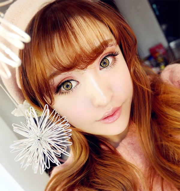 Bright Dolly Eye Brown circle lenses, fast shipping from the USA