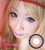 A3 Bambi Pink big eye circle lenses by EOS Korea on model. Our pink colored circle lenses ship fast and free* from the USA.