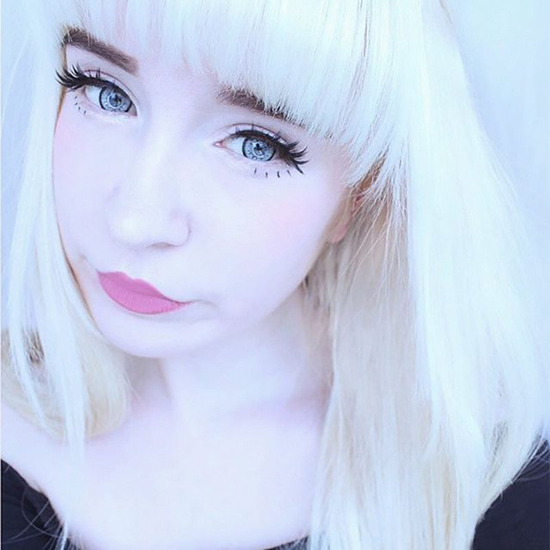 Dolly Eye Grey circle lenses for big eyes, ships fast from the USA
