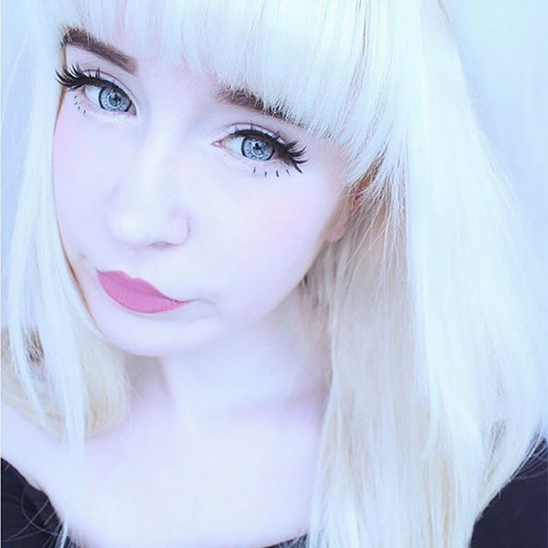 Dolly Eye Grey circle lenses for big eyes, ships fast from the USA