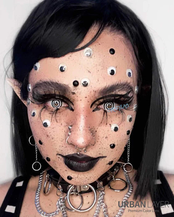 Black Spiral Colored Lenses | 1 Year