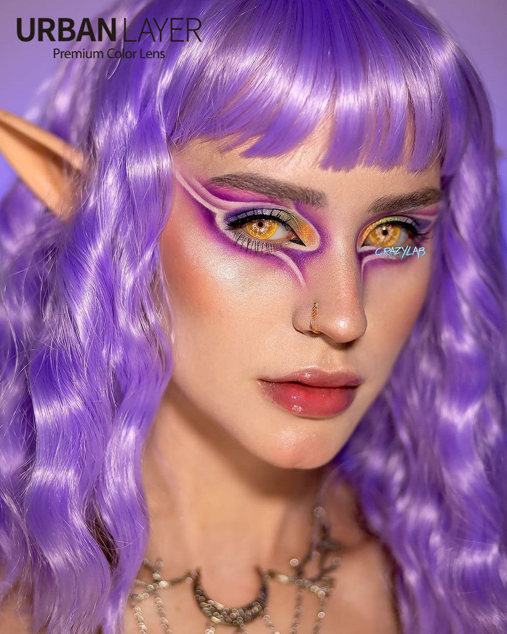 White Walker Yellow (Non-UV) Circle Lenses | Yearly