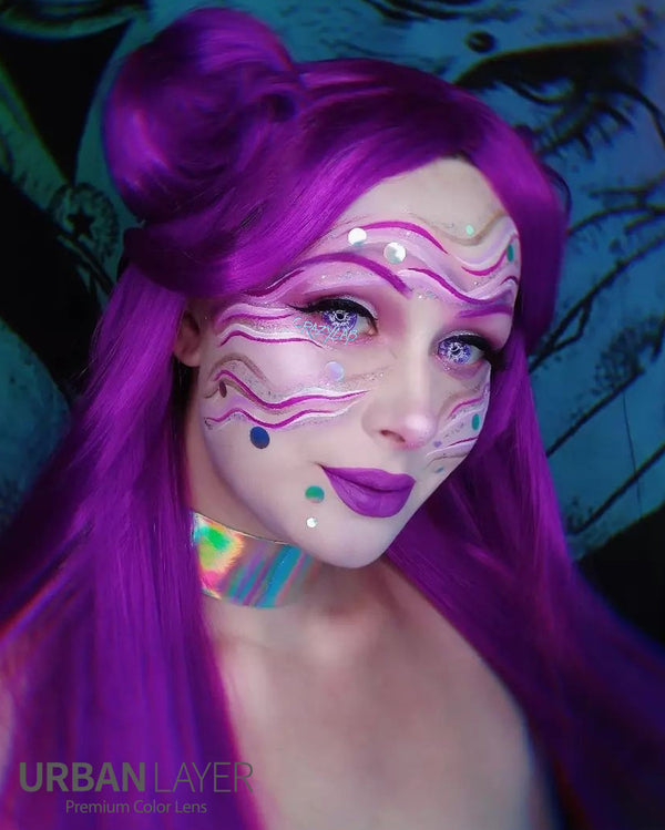 White Walker Violet (Non-UV) Circle Lenses | Yearly
