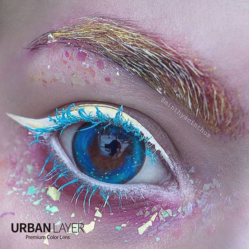 Starry eyed Galaxy Blue circle lenses by Urban Layer ships fast from the USA