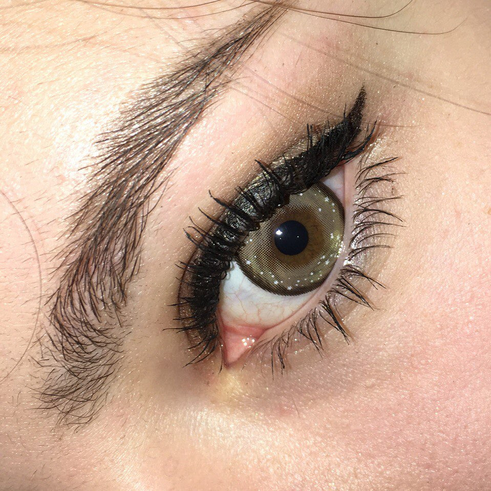 Galaxy Brown Circle Lenses | 1 Year