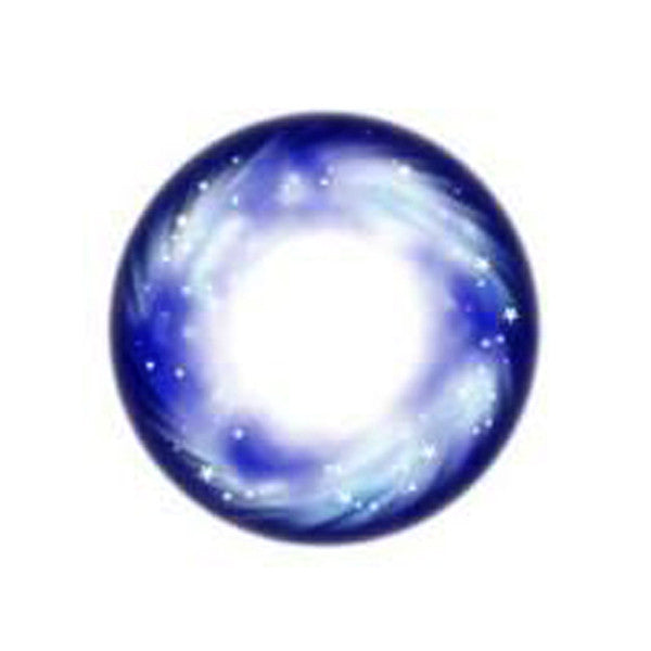 Galaxy Ocean Blue 3-tone circle lenses / colored contacts by Sweety make your eyes appear to twinkle like stars in space. We ship these fantastic celestial blue circle lenses by the pair from the USA with a free cute contact lens case. Main image