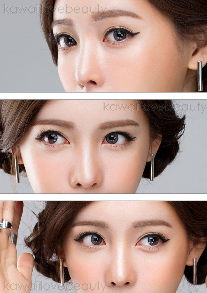 Lovely, natural HC245 Grang Grang circle lenses by Geo on brown eyes. Main image