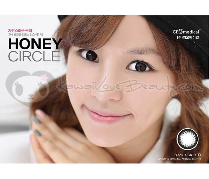 GEO CK-109 black circle lenses on model