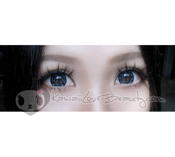 Big blue dolly eyes with Geo Xtra Diamond Blue circle lenses
