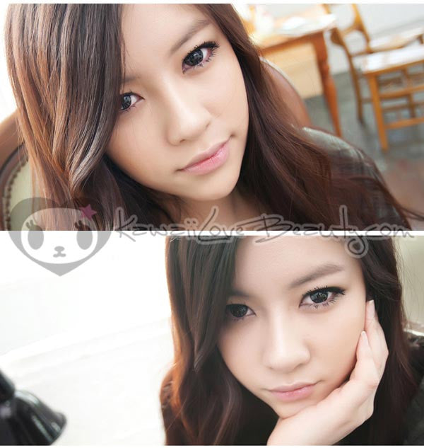 Ulzzang wearing GEO WTB35 Diamond Grey circle lenses