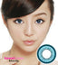 GEO OL102 Olive Blue circle lenses on model, fast and *free shipping from the USA