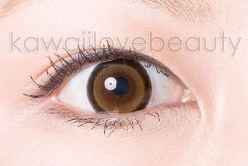 Close-up of brown WIA24 circle lens.
