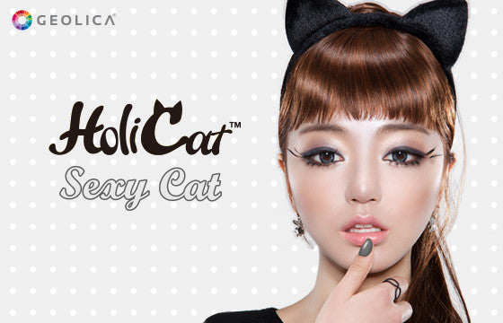 Vibrant grey circle lenses - Geo Holicat Sexy Cat.