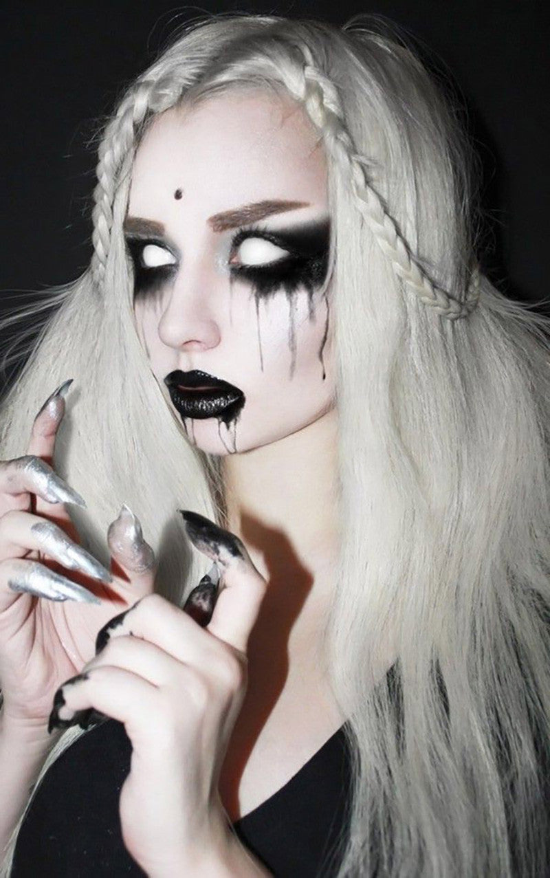 17mm White Blind Circle Lenses | Yearly