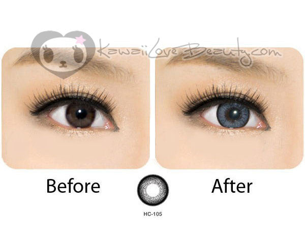 Before and after Geo HC105 Hurricane Gray circle lenses