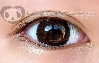 Deep brown, dolly eyes with Geo HC106 Choco Brown circle lenses.