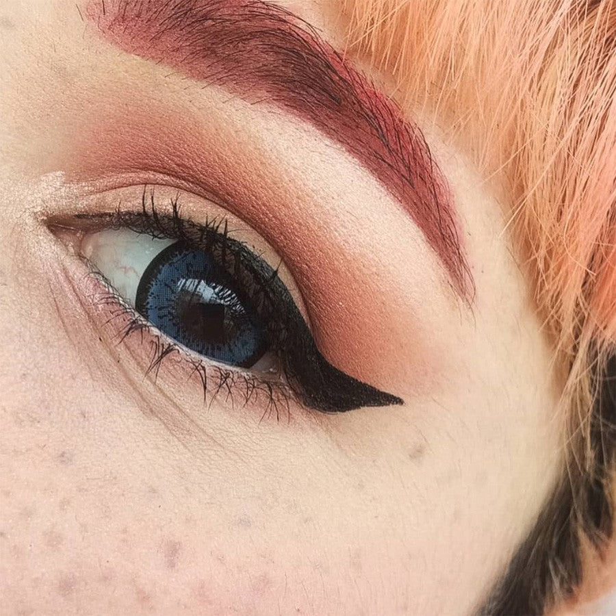 Kara Blue silicone hydrogel big eye colored contacts