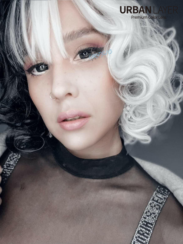 17mm Mini Sclera Black Circle Lenses | Yearly