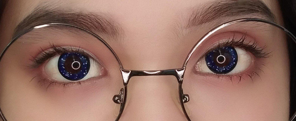 Galaxy Ocean Blue Circle Lenses Secondary image