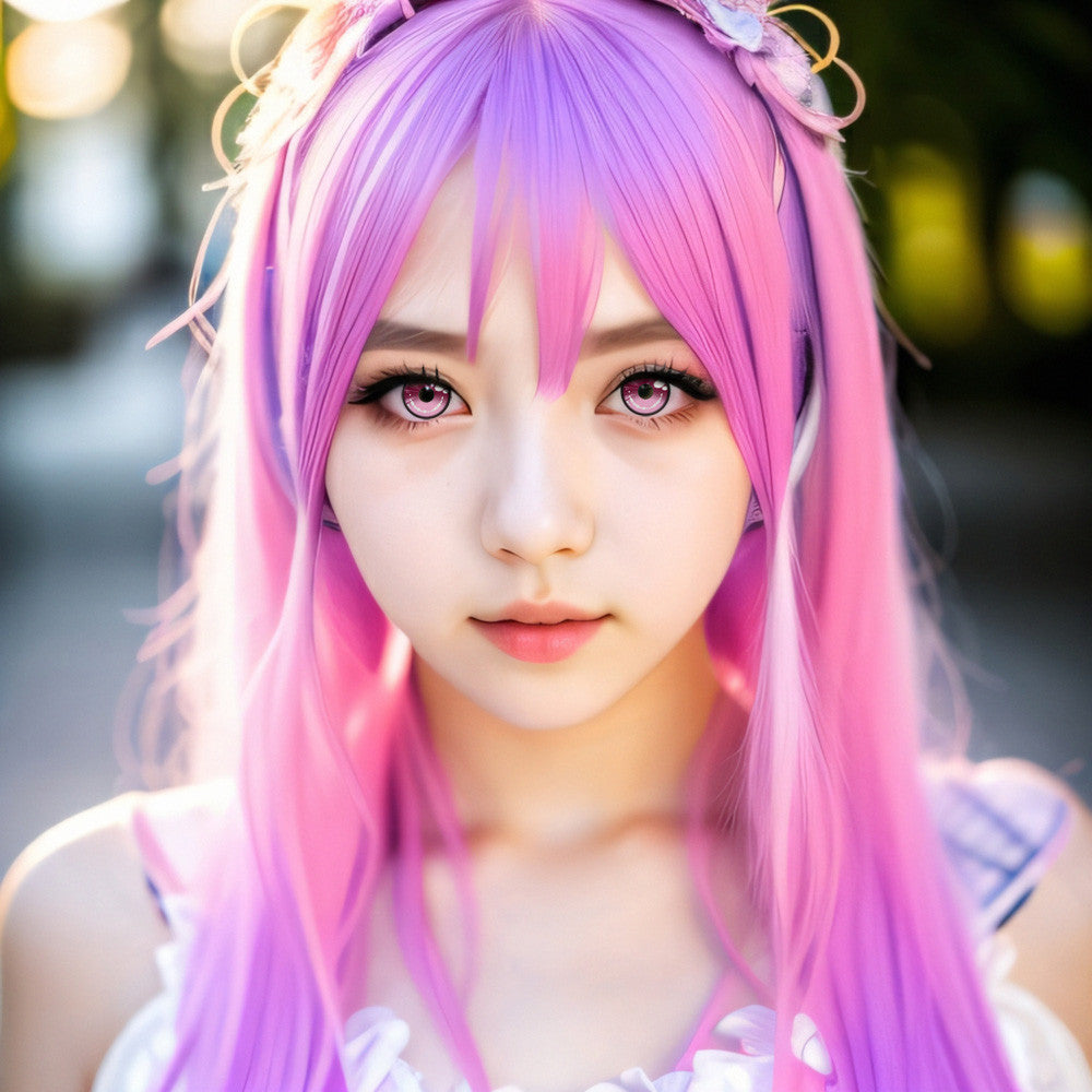 Anime2 Pink Circle Lenses | Yearly