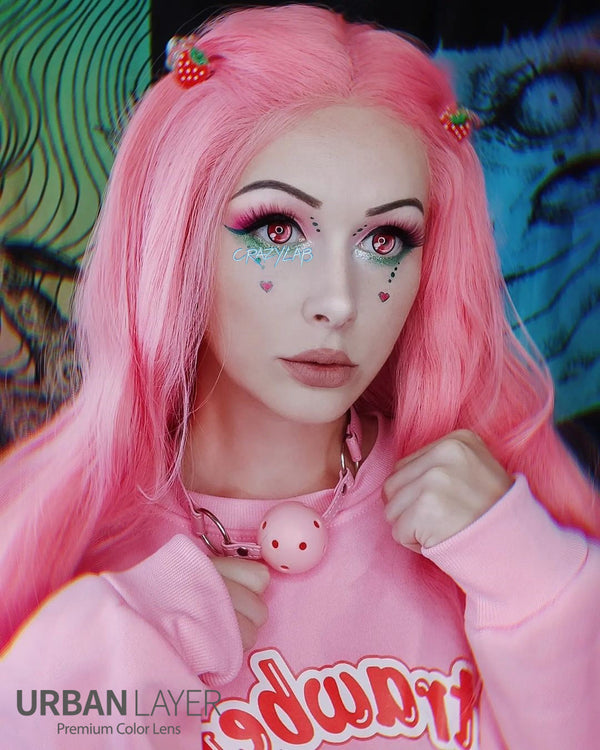 Anime2 Pink Circle Lenses | Yearly