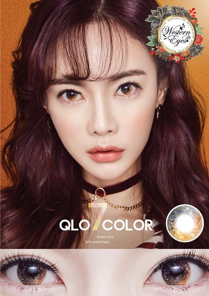 QLo Brown 7 Color Galaxy Circle Lenses