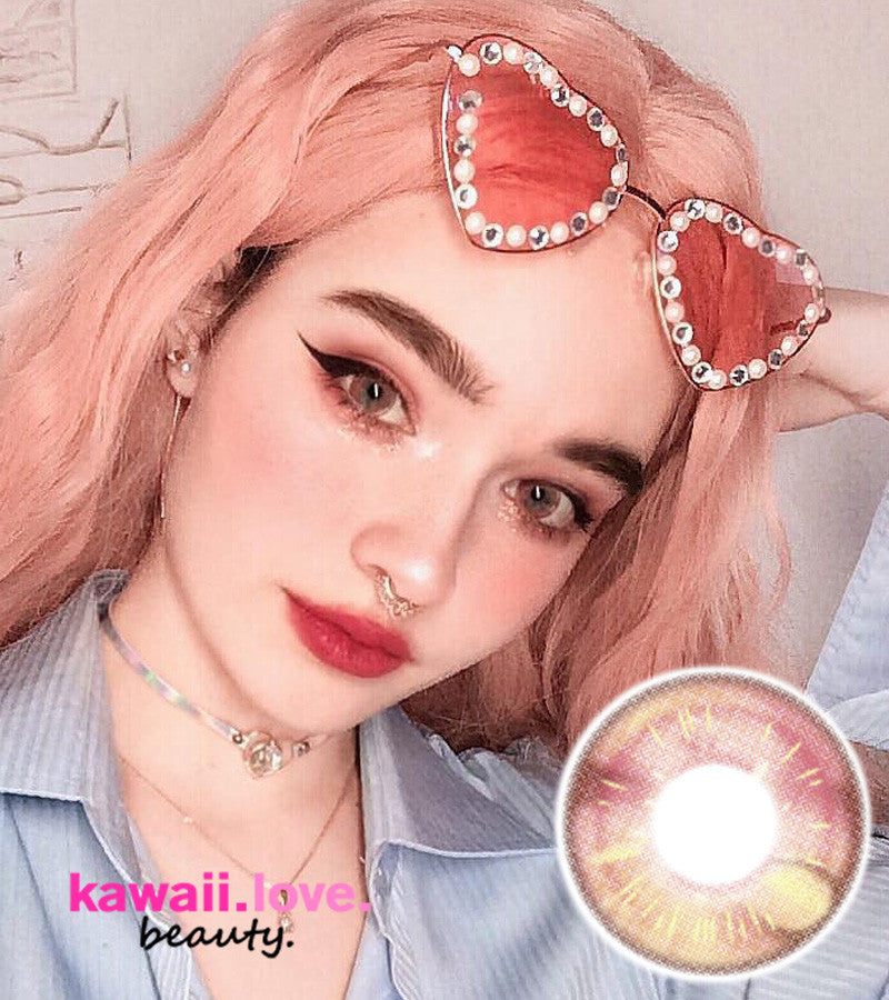 Kawaii Pink Circle Lenses