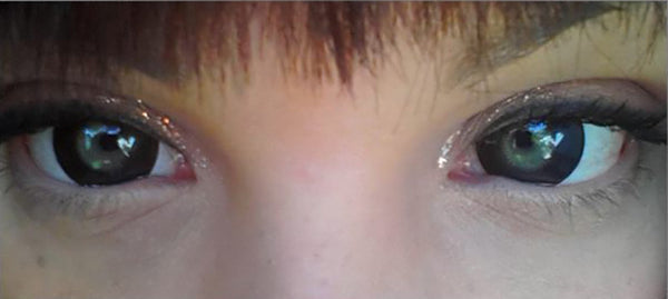 Geo Xtra Super Black WCK113 lenses on light blue eyes