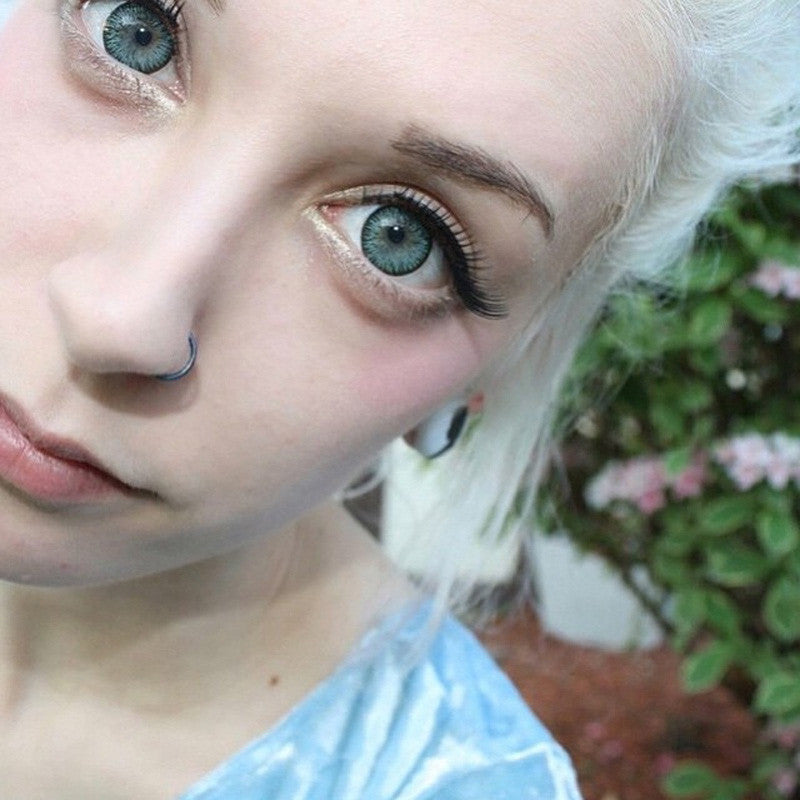 Melon circle lenses, blue green contacts for cosplay ships fast from the USA
