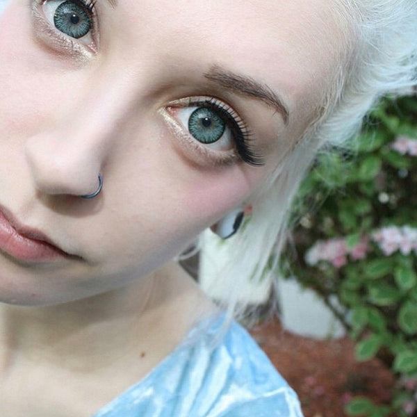 Melon circle lenses, blue green contacts for cosplay ships fast from the USA