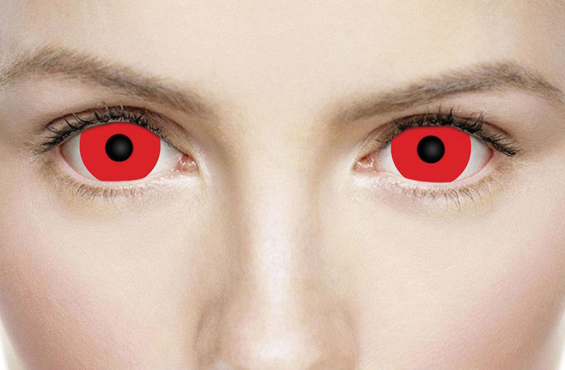 Crazy red mini sclera cosplay lenses
