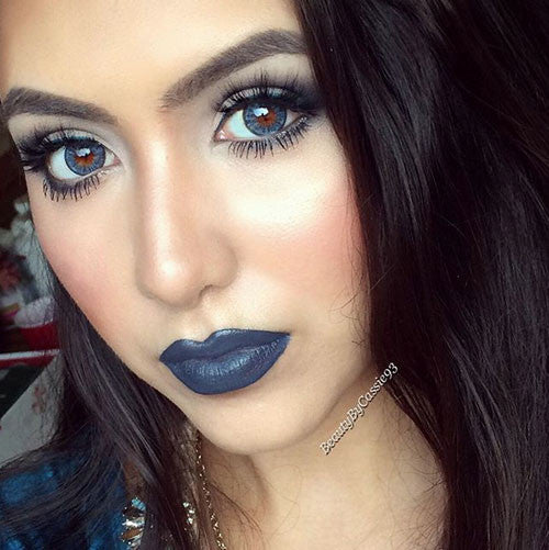 Misty grey colored contact lenses / circle lenses.