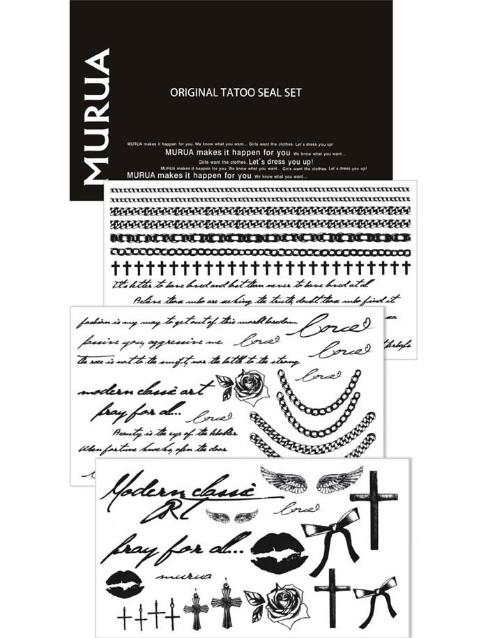 MURUA Japan Original Temporary Tattoo Set