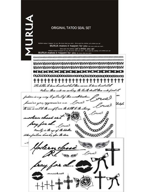 MURUA Japan Original Temporary Tattoo Set