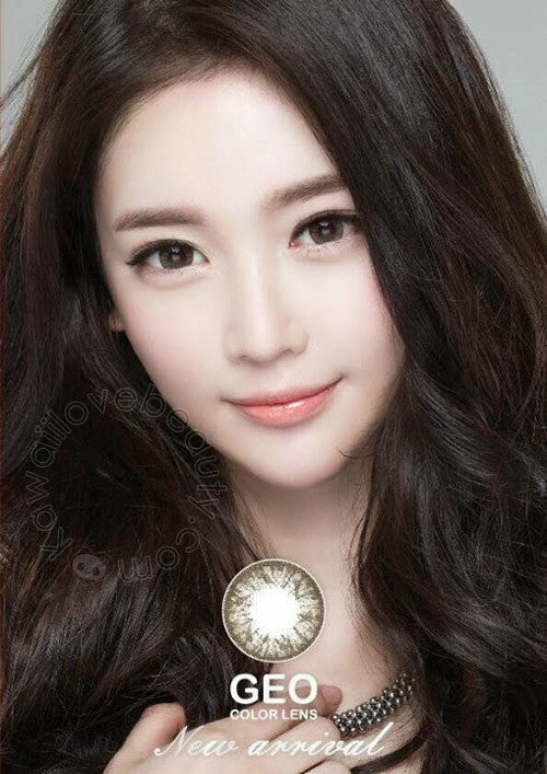 Pretty ulzzang look with Korean circle lenses Geo HC245 Grey