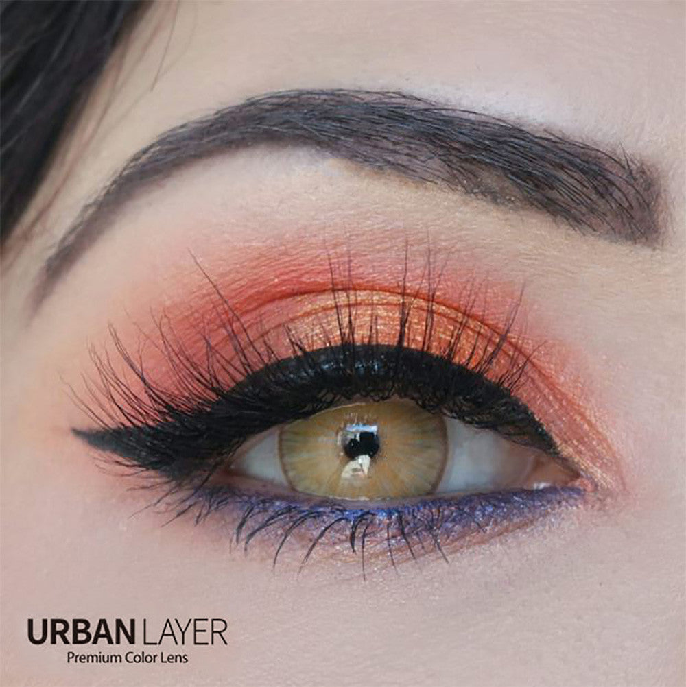 Urban Layer New York Brown bright hand painted circle lens