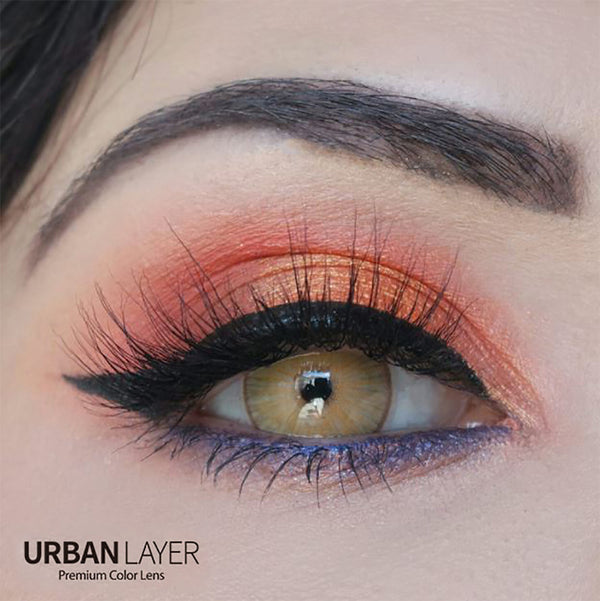Urban Layer New York Brown bright hand painted circle lens
