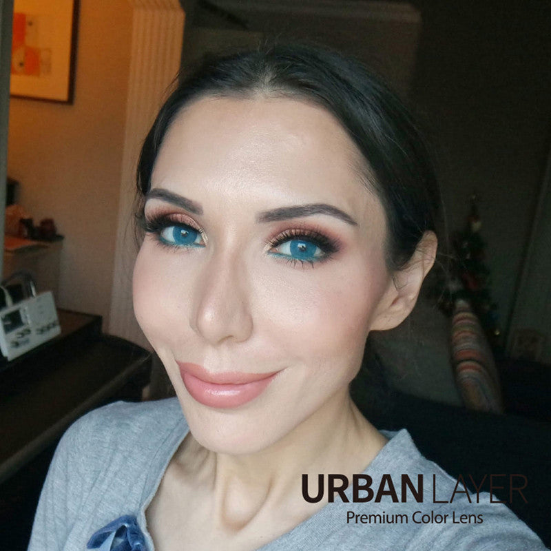 Urban Layer New York N Blue bright hand painted circle lens Main image