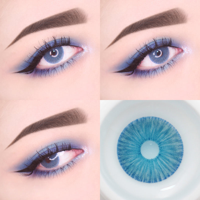 Urban Layer New York N Blue hand painted circle lenses