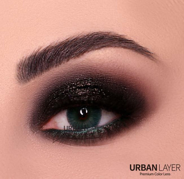 New York N Deep Green Circle Lenses | 1 Year